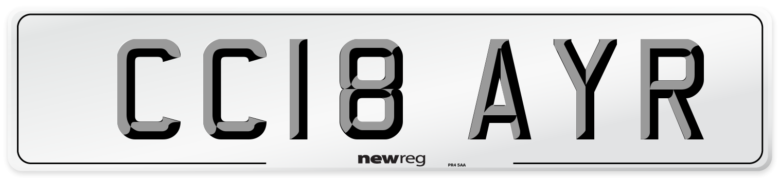 CC18 AYR Number Plate from New Reg